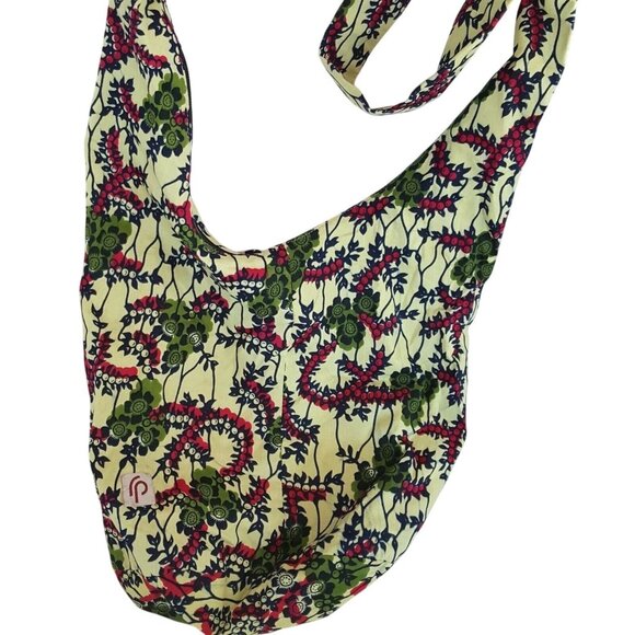 Rwanda Partners Womens Pocketbook Ivory Multicolored Paisley Sling Bag - Picture 2 of 10